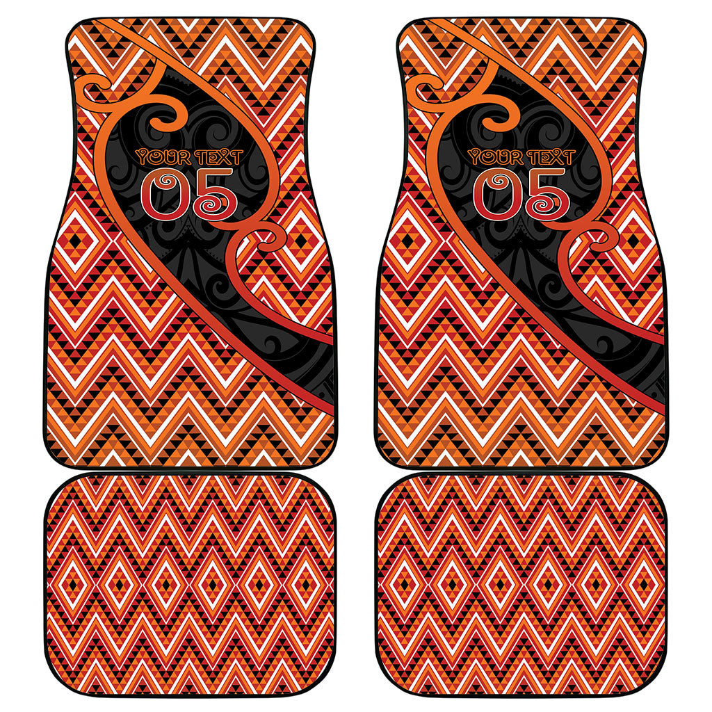 Custom Aotearoa Atua Ruaumoko Car Mats God Of Volcanoes Koru Patterns