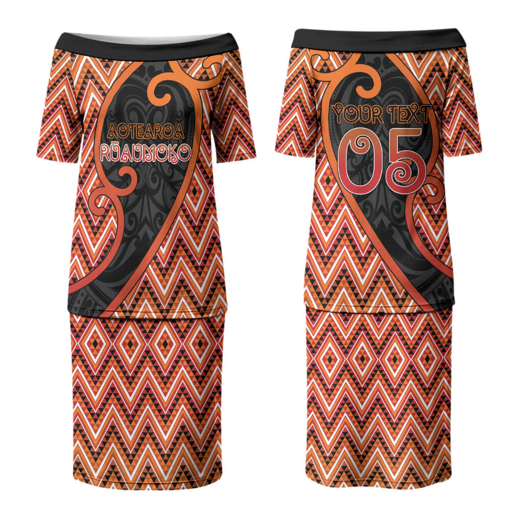 Custom Aotearoa Atua Ruaumoko Family Matching Puletasi and Hawaiian Shirt God Of Volcanoes Koru Patterns