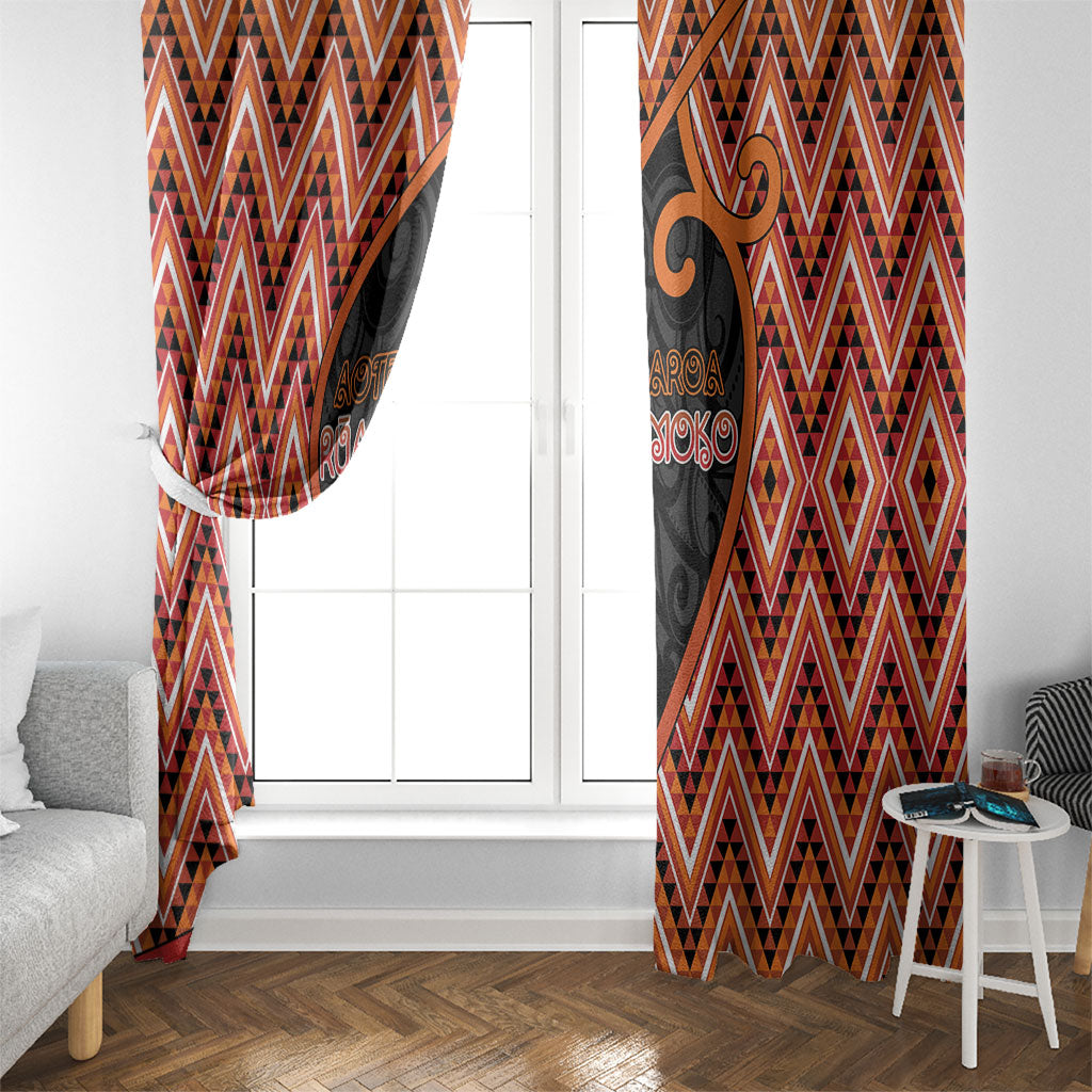 Aotearoa Atua Ruaumoko Window Curtain God Of Volcanoes Koru Patterns