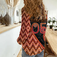 Custom Aotearoa Atua Ruaumoko Women Casual Shirt God Of Volcanoes Koru Patterns