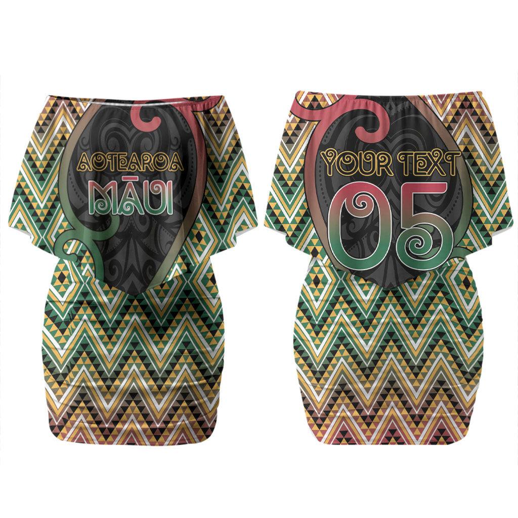 Custom Aotearoa Atua Maui Couples Matching Off Shoulder Short Dress and Hawaiian Shirt Demigod Hero And Trickster Koru Patterns