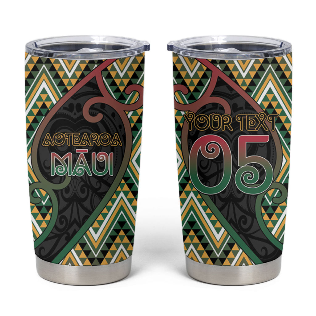 Custom Aotearoa Atua Maui Tumbler Cup Demigod Hero And Trickster Koru Patterns