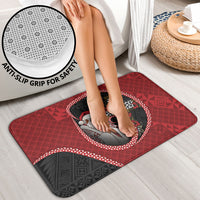 Tonga Kilisimasi Fiefia Bathroom Set Praying Santa Hibiscus Cross DT05 - Polynesian Pride