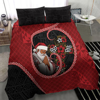 Tonga Kilisimasi Fiefia Bedding Set Praying Santa Hibiscus Cross DT05 - Polynesian Pride