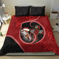 Tonga Kilisimasi Fiefia Bedding Set Praying Santa Hibiscus Cross DT05 - Polynesian Pride