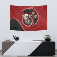 Tonga Kilisimasi Fiefia Tapestry Praying Santa Hibiscus Cross DT05 - Polynesian Pride