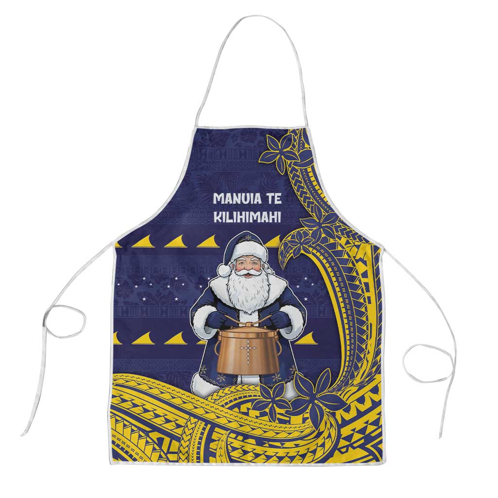 Tokelau Christmas Apron Santa With Tuluma Xmas Tribal Waves - Polynesian Pride