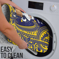 Tokelau Christmas Bathroom Set Santa With Tuluma Xmas Tribal Waves - Polynesian Pride