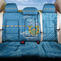 Tuvalu Christmas Back Car Seat Cover Dolphins Santa Xmas Tribal Waves - Polynesian Pride