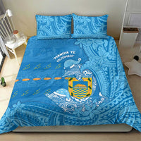 Tuvalu Christmas Bedding Set Dolphins Santa Xmas Tribal Waves - Polynesian Pride