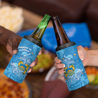 Tuvalu Christmas 4 in 1 Can Cooler Tumbler Dolphins Santa Xmas Tribal Waves - Polynesian Pride