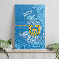 Tuvalu Christmas Canvas Wall Art Dolphins Santa Xmas Tribal Waves - Polynesian Pride