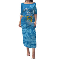 Tuvalu Christmas Puletasi Dolphins Santa Xmas Tribal Waves - Polynesian Pride