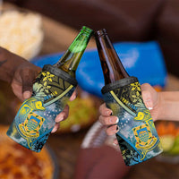 Personalised Tuvalu 4 in 1 Can Cooler Tumbler Dolphin On The Waves