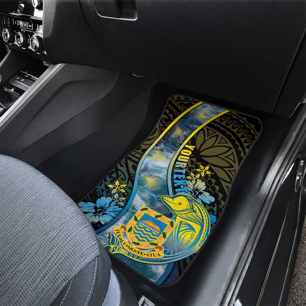 Tuvalu Car Mats Dolphin On The Waves