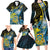 Personalised Tuvalu Family Matching Long Sleeve Bodycon Dress and Hawaiian Shirt Dolphin On The Waves