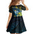 Personalised Tuvalu Family Matching Mermaid Dress and Hawaiian Shirt Dolphin On The Waves