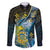 Personalised Tuvalu Family Matching Mermaid Dress and Hawaiian Shirt Dolphin On The Waves