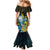 Personalised Tuvalu Family Matching Mermaid Dress and Hawaiian Shirt Dolphin On The Waves