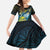 Personalised Tuvalu Family Matching Tank Maxi Dress and Hawaiian Shirt Dolphin On The Waves