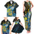 Personalised Tuvalu Family Matching Tank Maxi Dress and Hawaiian Shirt Dolphin On The Waves