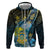 Personalised Tuvalu Hoodie Dolphin On The Waves