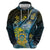 Personalised Tuvalu Hoodie Dolphin On The Waves