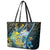Tuvalu Leather Tote Bag Dolphin On The Waves