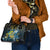 Tuvalu Shoulder Handbag Dolphin On The Waves