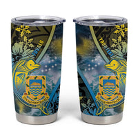 Personalised Tuvalu Tumbler Cup Dolphin On The Waves