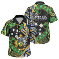 South Sea Islanders And Solomon Islands Family Matching Off The Shoulder Long Sleeve Dress and Hawaiian Shirt Solomons Coat Of Arms And Southern Cross DT05 Son's Shirt Black - Polynesian Pride