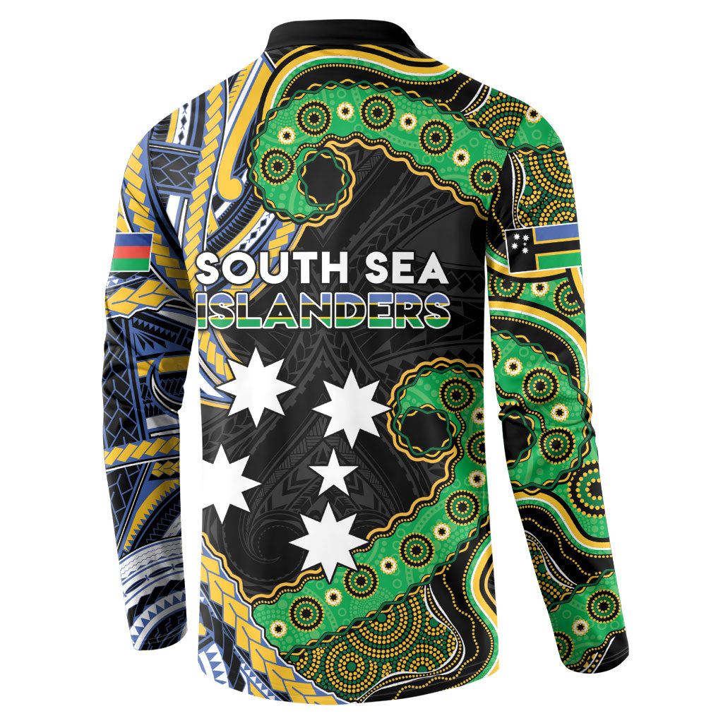 South Sea Islanders And New Caledonia Button Sweatshirt Nautilus Shell Southern Cross Tribal Pattern DT05 - Polynesian Pride