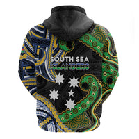 South Sea Islanders And New Caledonia Hoodie Nautilus Shell Southern Cross Tribal Pattern DT05 - Polynesian Pride