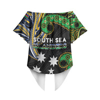 South Sea Islanders And New Caledonia Off Shoulder Wrap Waist Top Nautilus Shell Southern Cross Tribal Pattern DT05 - Polynesian Pride