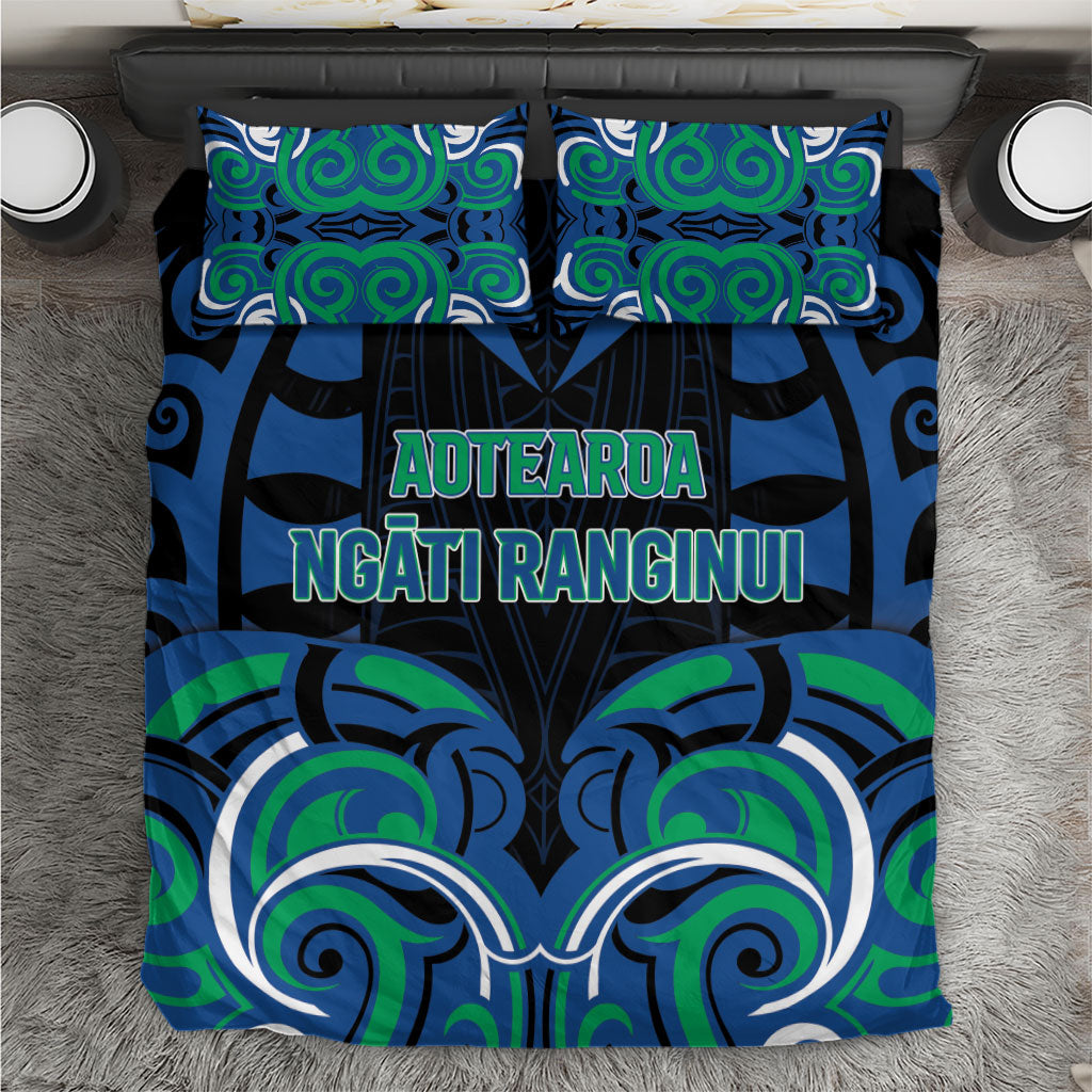 Aotearoa Ngati Ranginui Bedding Set New Zealand Traditional Maori Pattern DT05 Navy - Polynesian Pride
