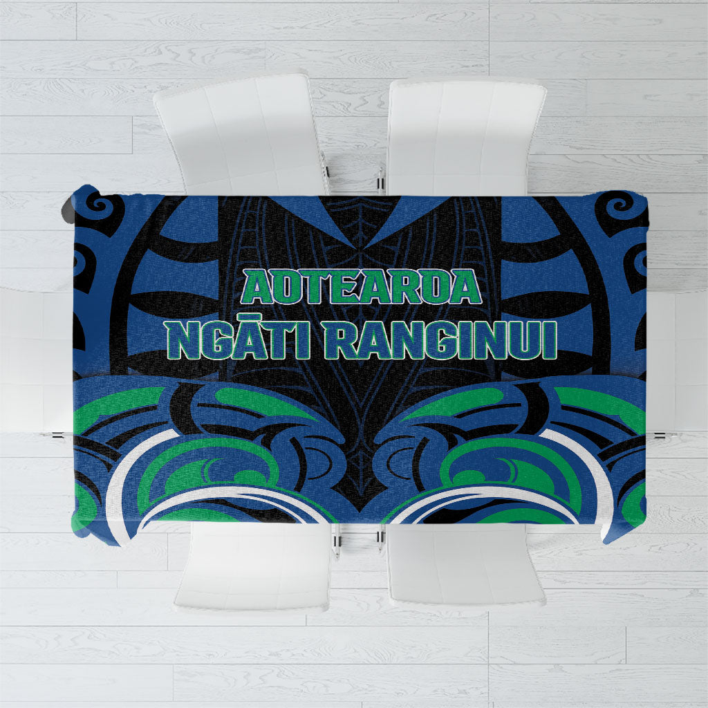 Aotearoa Ngati Ranginui Tablecloth New Zealand Traditional Maori Pattern DT05 Navy - Polynesian Pride