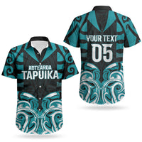 Custom Aotearoa Tapuika Couples Matching Long Sleeve Bodycon Dress and Hawaiian Shirt New Zealand Traditional Maori Pattern DT05 - Polynesian Pride