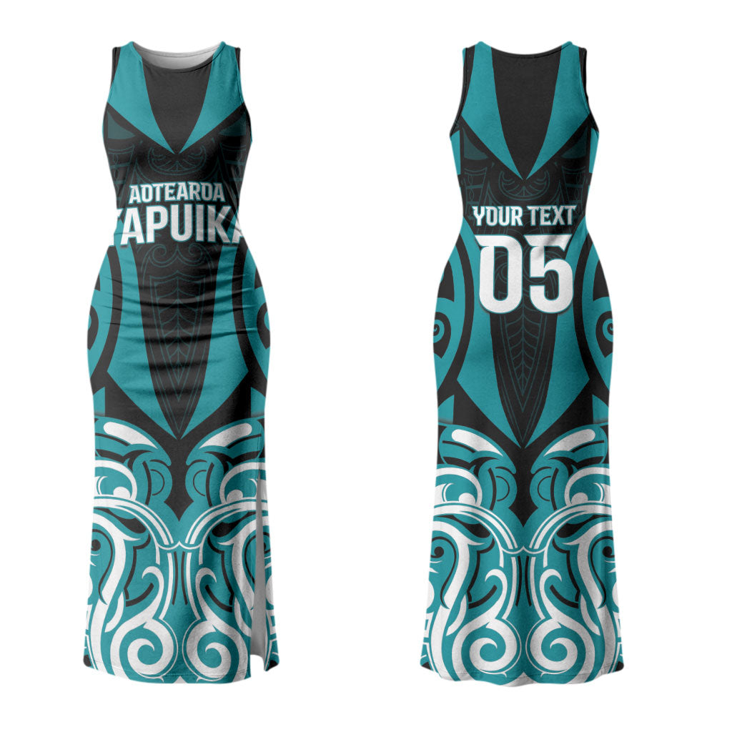 Custom Aotearoa Tapuika Couples Matching Tank Maxi Dress and Hawaiian Shirt New Zealand Traditional Maori Pattern DT05 - Polynesian Pride