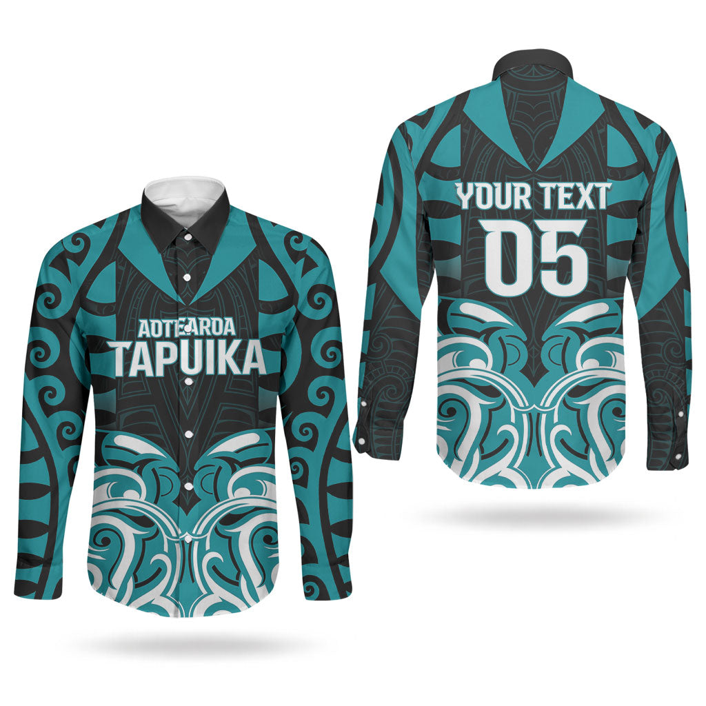 Custom Aotearoa Tapuika Couples Matching Tank Maxi Dress and Long Sleeve Button Shirt New Zealand Traditional Maori Pattern DT05 - Polynesian Pride