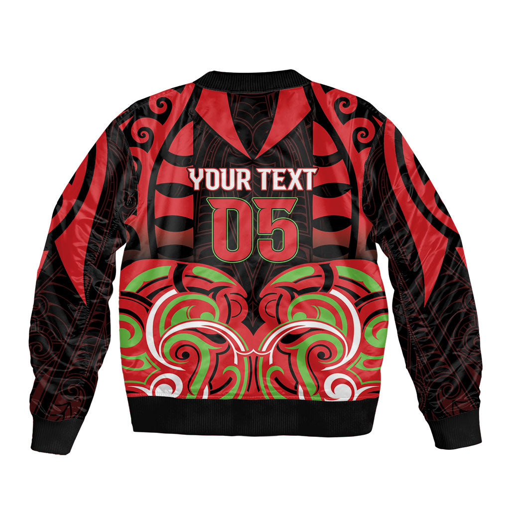 Custom Aotearoa Ngati Maru Bomber Jacket New Zealand Traditional Maori Pattern DT05 - Polynesian Pride