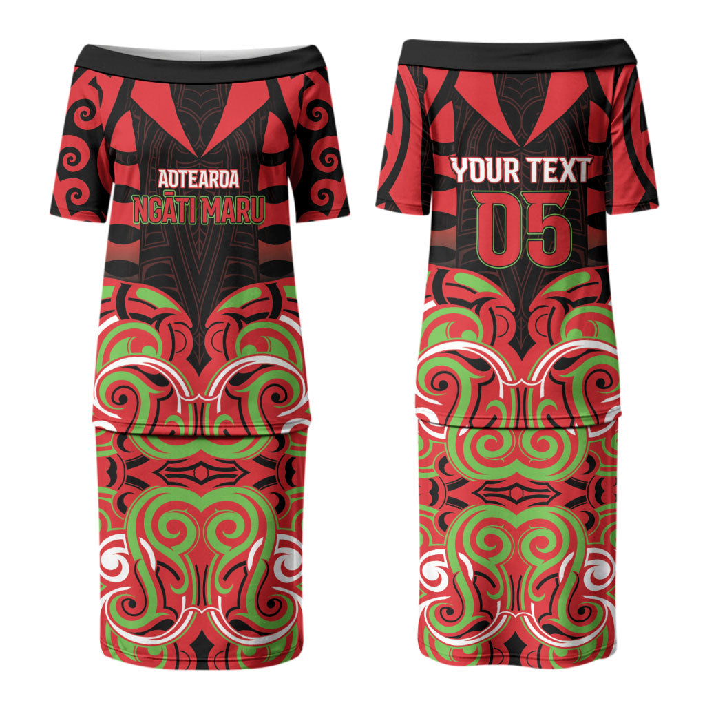 Custom Aotearoa Ngati Maru Couples Matching Puletasi and Hawaiian Shirt New Zealand Traditional Maori Pattern DT05 - Polynesian Pride