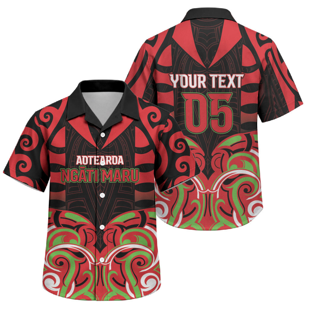 Custom Aotearoa Ngati Maru Family Matching Mermaid Dress and Hawaiian Shirt New Zealand Traditional Maori Pattern DT05 Son's Shirt Red - Polynesian Pride