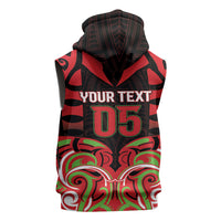 Custom Aotearoa Ngati Maru Sleeveless Zip Hoodie New Zealand Traditional Maori Pattern DT05 - Polynesian Pride