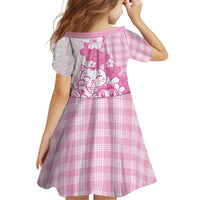 Pink Palaka Hawaiian And Japanese Family Matching Puletasi and Hawaiian Shirt Maneki Neko And Sakura Bloom DT05 - Polynesian Pride