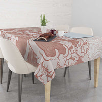 Beige Palaka Hawaiian And Japanese Tablecloth Maneki Neko And Sakura Bloom
