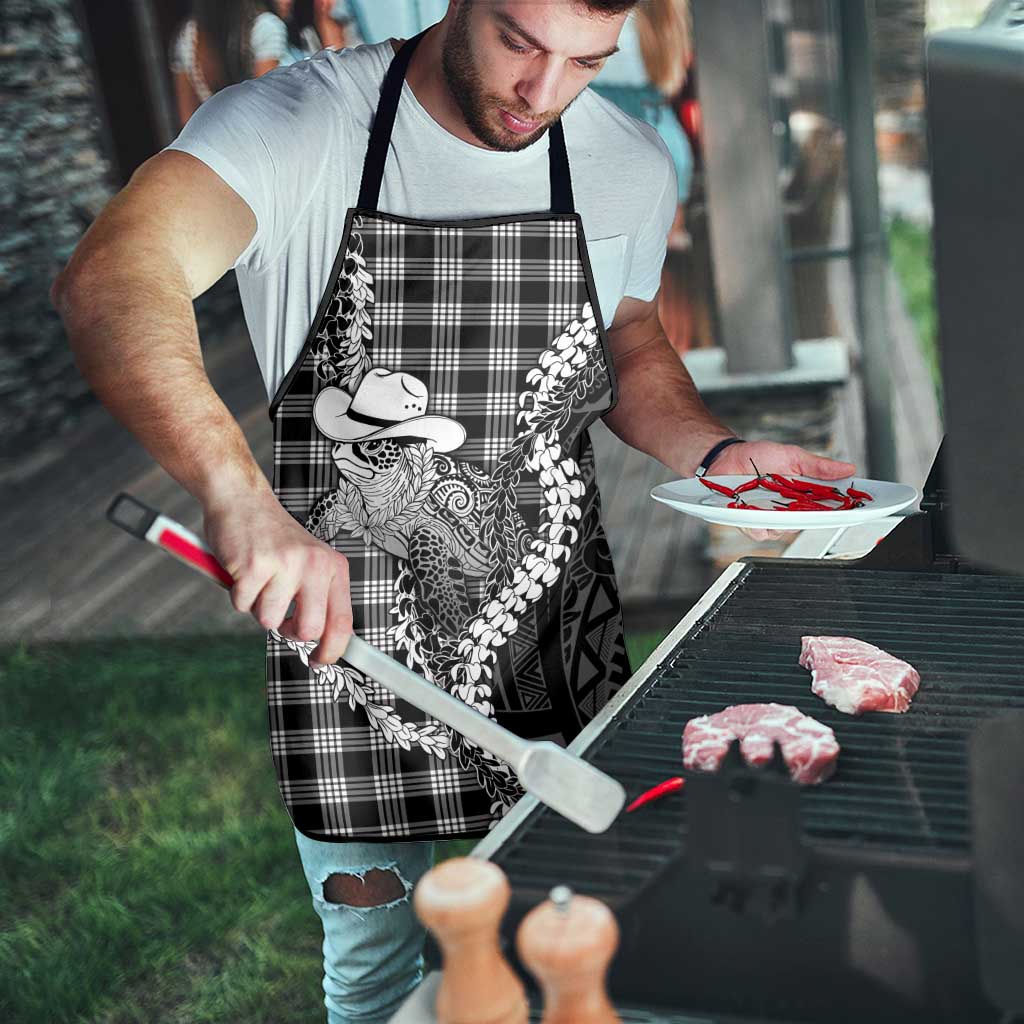 Black Hawaii Palaka Cowboy Turtle Apron Hawaiian Paniolo Puakenikeni Maile Lei