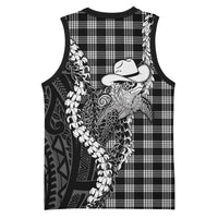 Black Hawaii Palaka Cowboy Turtle Basketball Jersey Hawaiian Paniolo Puakenikeni Maile Lei