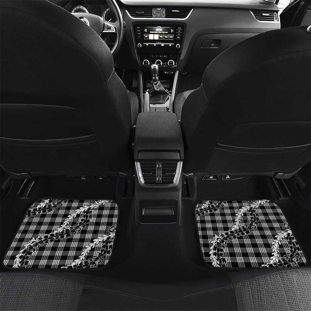 Black Hawaii Palaka Cowboy Turtle Car Mats Hawaiian Paniolo Puakenikeni Maile Lei