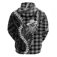 Black Hawaii Palaka Cowboy Turtle Hoodie Hawaiian Paniolo Puakenikeni Maile Lei