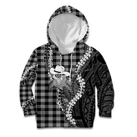 Black Hawaii Palaka Cowboy Turtle Kid Hoodie Hawaiian Paniolo Puakenikeni Maile Lei
